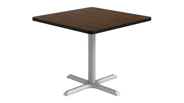 Silver base / Walnut top