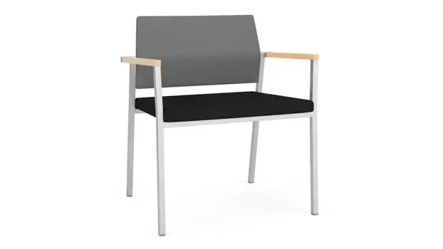 Asteroid Open House Fabric / Black Open House Fabric / Silver Finish / Natural Armcap