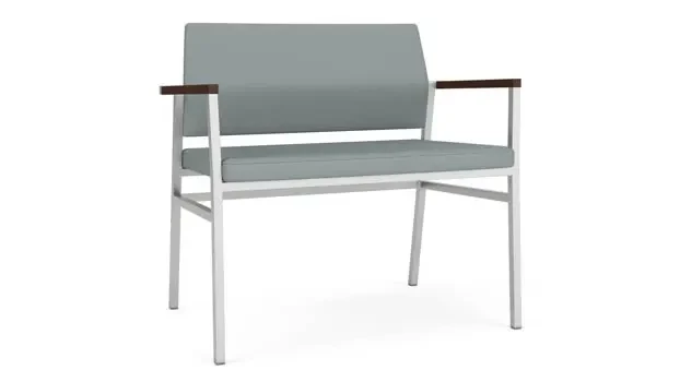 Lucid Dillon Polyurethane / Silver Finish / Riftwood Walnut Armcaps