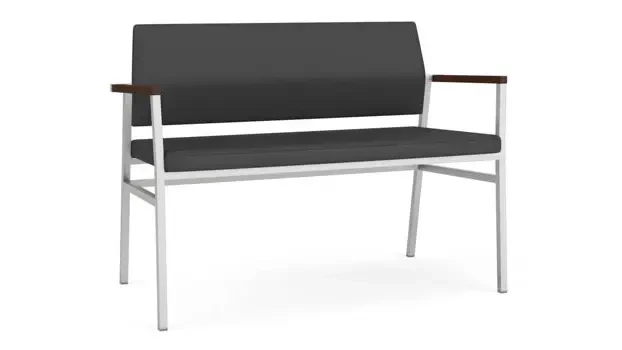 Graphite Dillon Polyurethane / Silver Finish / Riftwood Walnut Armcaps