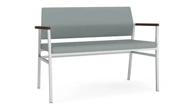 Lucid Dillon Polyurethane / Silver Finish / Riftwood Walnut Armcaps