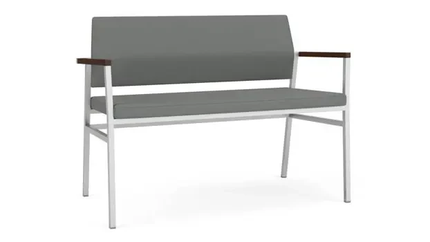 Asteroid Open House Fabric / Silver Finish / Riftwood Walnut Armcaps