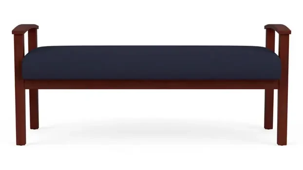 Navy Open House Fabric / Mahogany