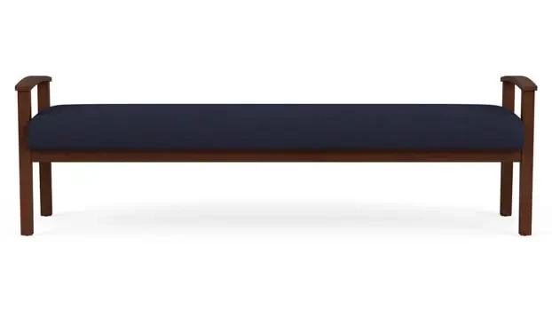 Navy Open House Fabric / Walnut