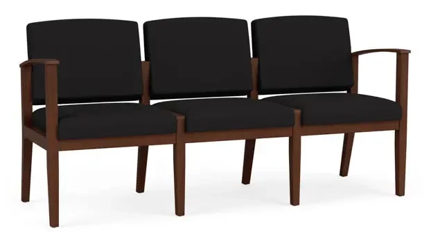 Black Open House Fabric / Walnut