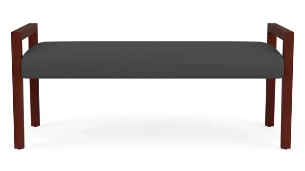 Dillon Graphite Upholstery / Mahogany Finish