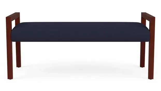 Open House Navy Upholstery / Mahogany Finish