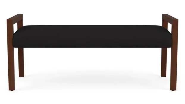 Open House Black Upholstery / Walnut Finish