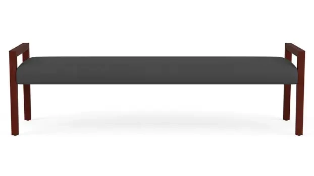 Dillon Graphite Upholstery / Mahogany Finish