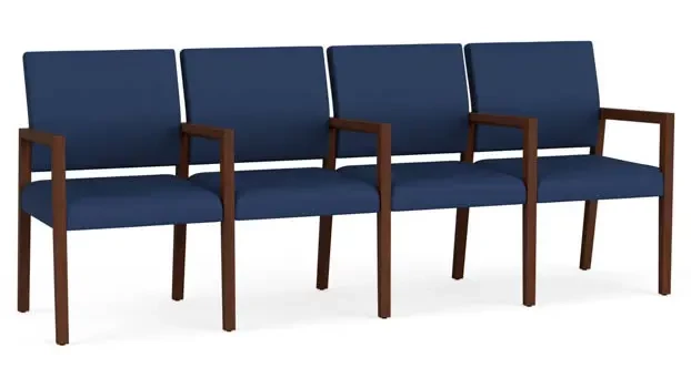 Dillon Ocean Upholstery / Walnut Finish