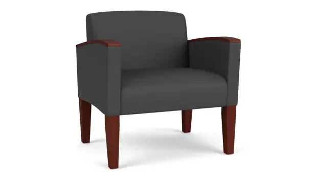 Graphite Dillon Polyurethane / Wood Legs, Mahogany