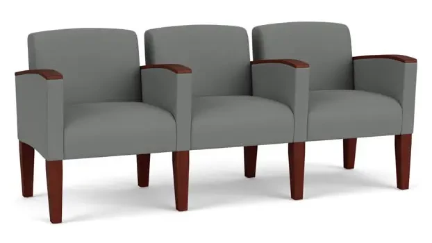 Asteroid Open House Fabric / Wood Legs, Mahogany