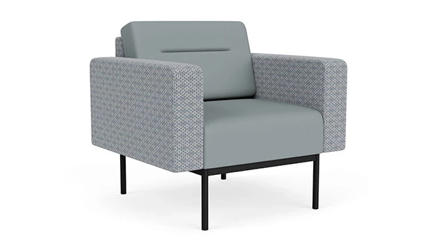 Fog Fabric Arms/Panel - Lucid Poly Seat/Back - Black Frame