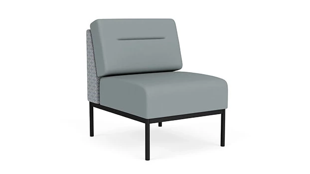 Fog Fabric Back Panel - Lucid Poly Seat/Back - Black Frame