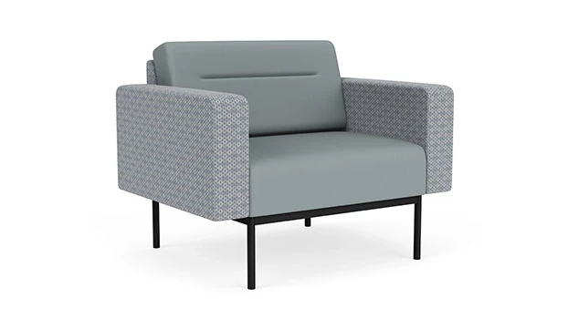 Fog Fabric Arms/Panel - Lucid Poly Seat/Back - Black Frame