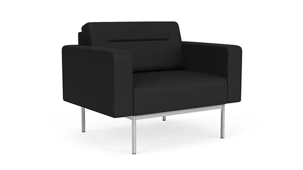 Dillon Polyurethane Black - Silver Frame