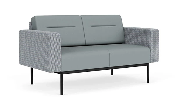 Fog Fabric Arms/Panel - Lucid Poly Seat/Back - Black Frame