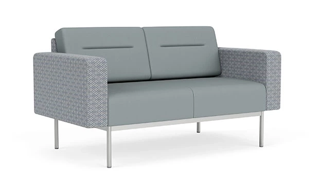 Fog Fabric Arms/Panel - Lucid Poly Seat/Back -Silver Frame