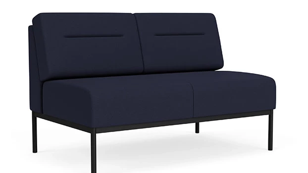 Open House Navy Fabric - Black Frame