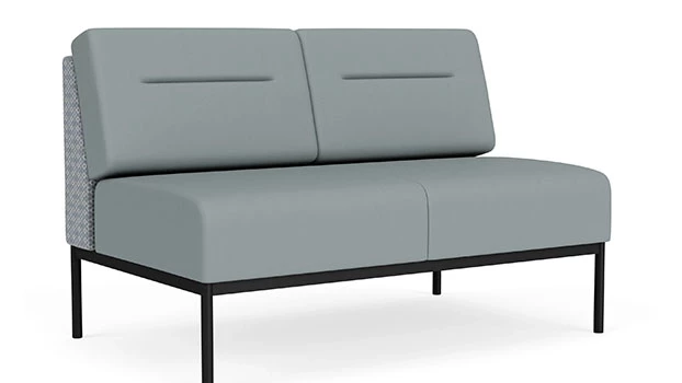 Fog Fabric Back Panel - Lucid Poly Seat/Back - Black Frame