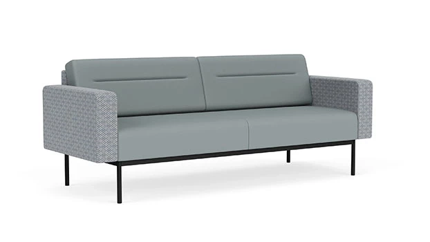 Fog Fabric Arms/Panel - Lucid Poly Seat/Back - Black Frame