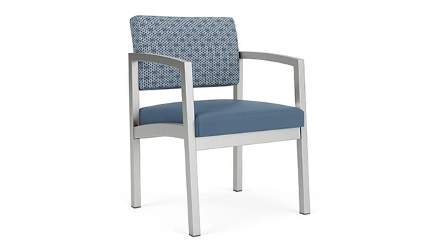 Rain Song Fabric Back - Titan Vinyl Seat -Silver Frame