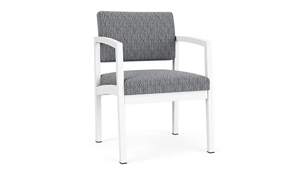 White / Adler Fabric - Gray Flannel