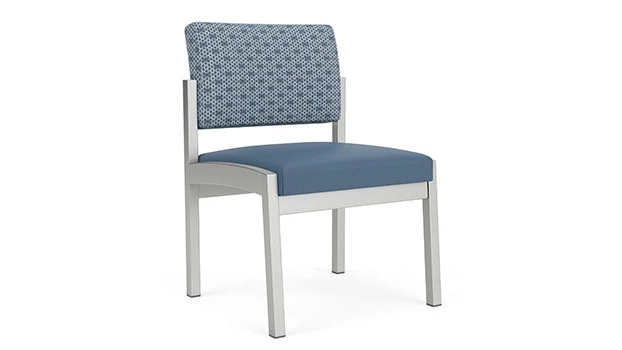Rain Song Fabric Back - Titan Vinyl Seat - Silver Frame