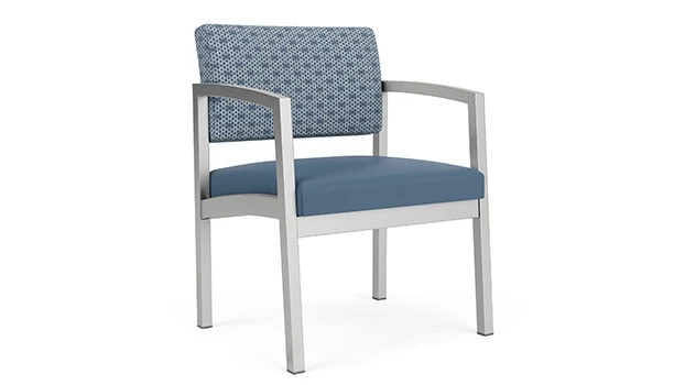 Rain Song Fabric Back - Titan Vinyl Seat - Silver Frame