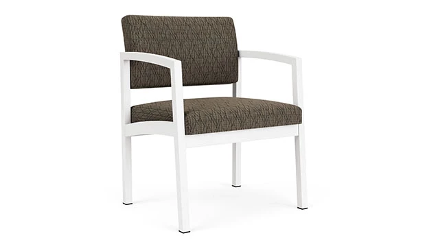 White / Adler Fabric - Peppercorn