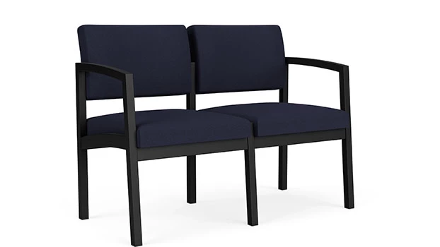 Open House Navy Fabric - Black Frame