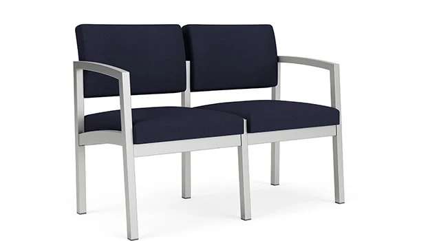 Open House Navy Fabric - Silver Frame