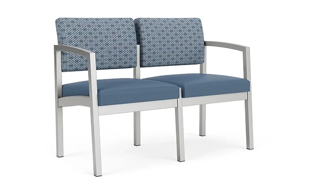 Rain Song Fabric Back - Titan Vinyl Seat - Silver Frame