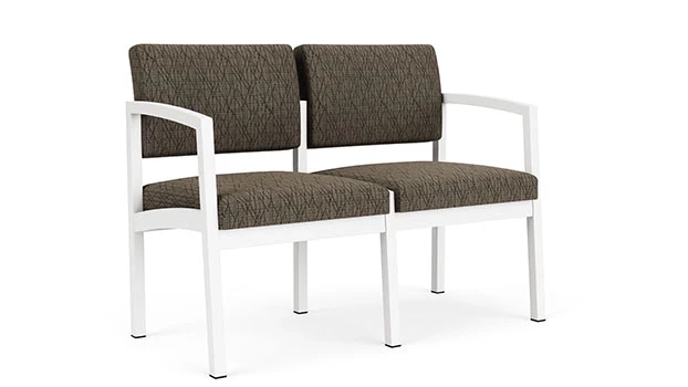 White / Adler Fabric - Peppercorn
