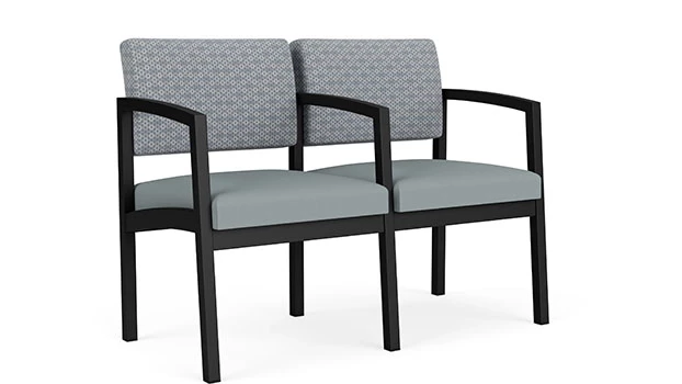 Fog Fabric Back - Lucid Poly Seat - Black Frame