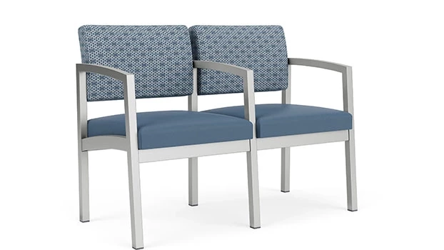 Rain Song Fabric Back - Titan Vinyl Seat - Silver Frame