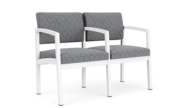 White / Adler Fabric - Gray Flannel