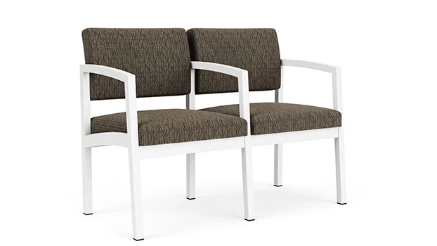 White / Adler Fabric - Peppercorn