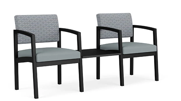 Fog Fabric Back - Lucid Poly Seat - Black Frame