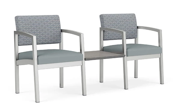 Fog Fabric Back - Lucid Poly Seat - Silver Frame