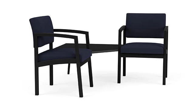 Open House Navy Fabric - Black Frame