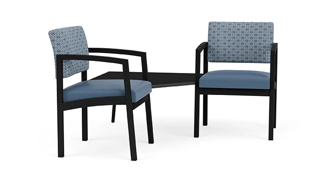 Rain Song Fabric Back - Titan Vinyl Seat - Black Frame