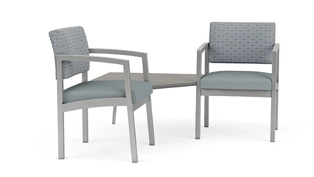 Fog Fabric Back - Lucid Poly Seat - Silver Frame