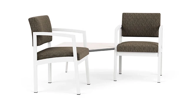 White / Adler Fabric - Peppercorn