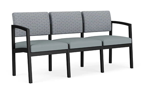 Fog Fabric Back - Lucid Poly Seat - Black Frame