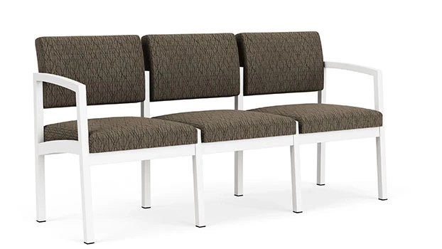 White / Adler Fabric - Peppercorn