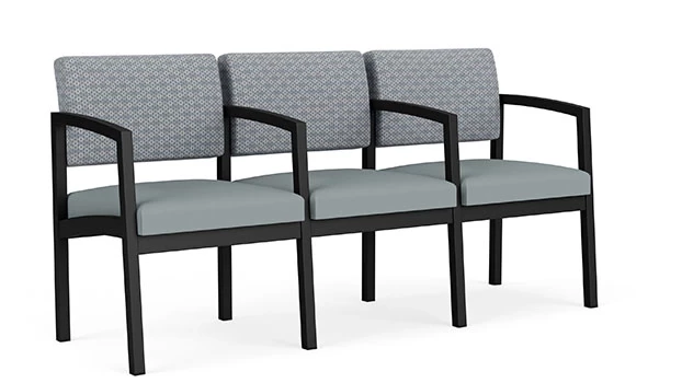 Fog Fabric Back - Lucid Poly Seat - Black Frame