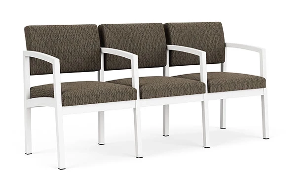 White / Adler Fabric - Peppercorn