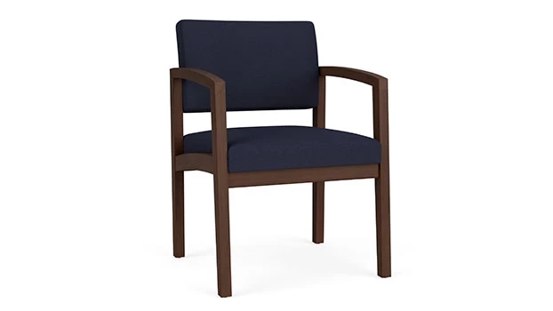 Open House Navy Fabric - Riftwood Walnut Frame