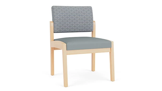 Fog Fabric Back - Lucid Poly Seat - Natural Wood Frame